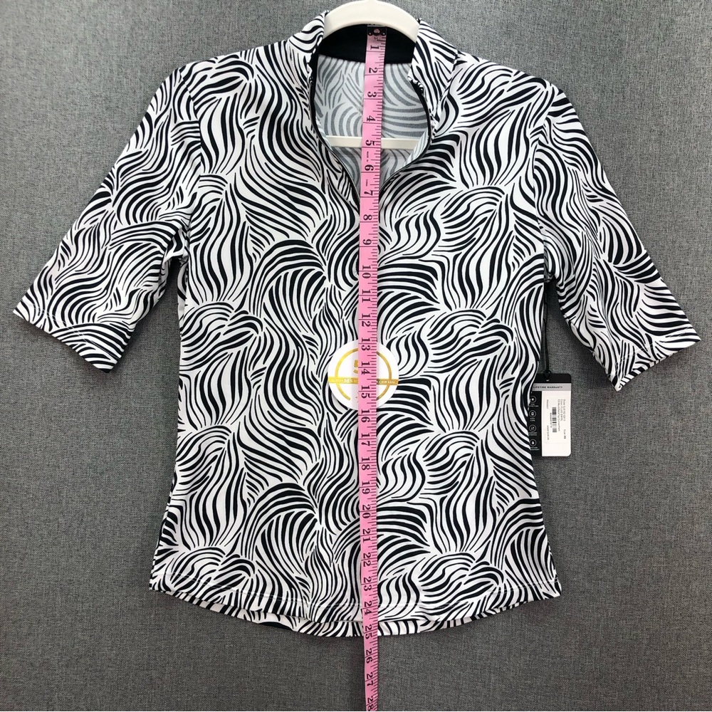 Tail Women's 1/4 Zip Mock Neck Curve Hem Golf Shirt Size XS - Picture 4 of 9